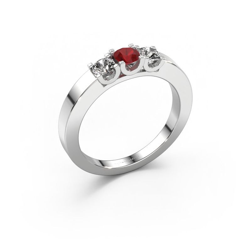 Ring Selina 1 950 platinum ruby 3.7 mm