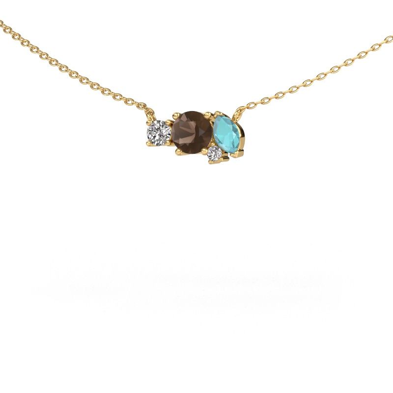 Pendant Frauke RND 585 gold smokey quartz 5 mm