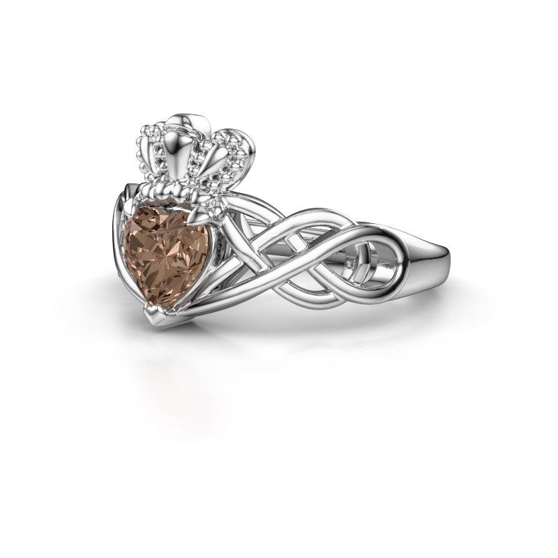 Image of Ring Lucie 950 platinum brown diamond 0.80 crt