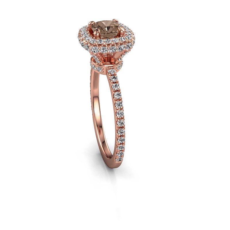 Image of Engagement ring Talitha CUS 585 rose gold brown diamond 1.428 crt