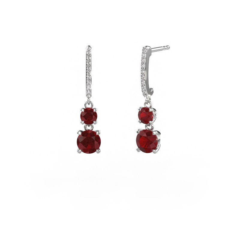 Hängande örhängen Tanja 2 950 rubin 4.2 mm