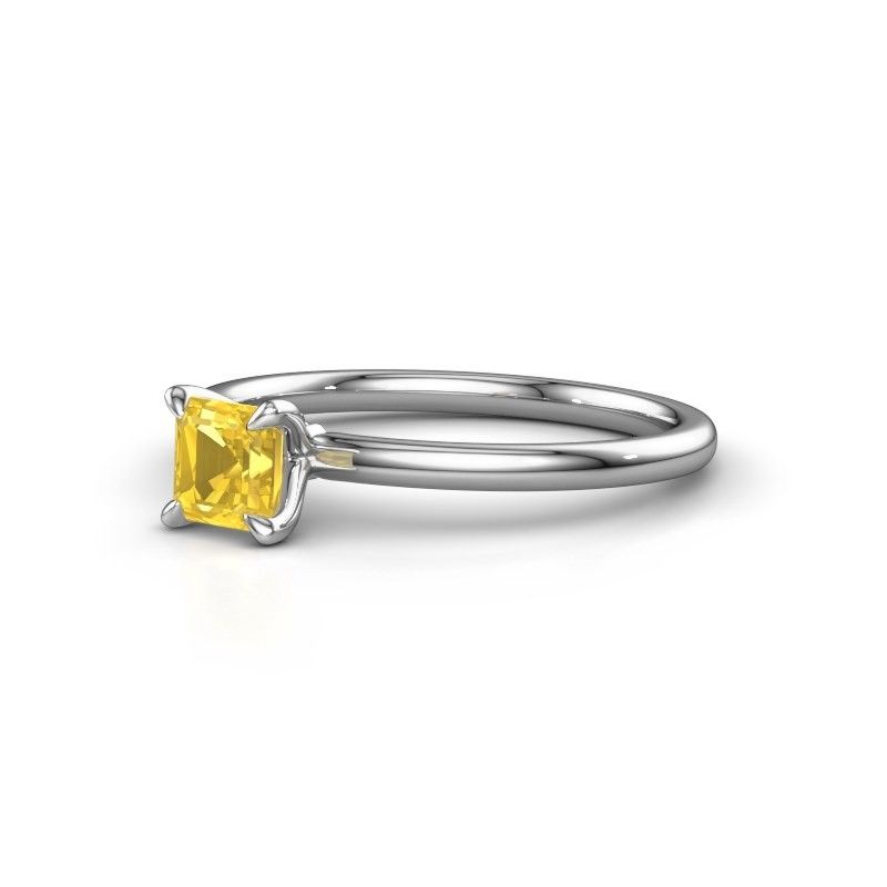Image de Bague de fiançailles Crystal ASS 1 925 argent saphir jaune 5 mm