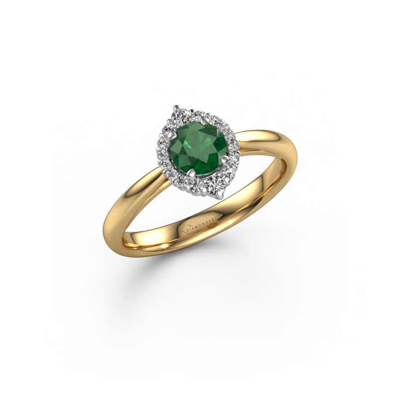 Engagement ring Tora 585 gold emerald 5 mm
