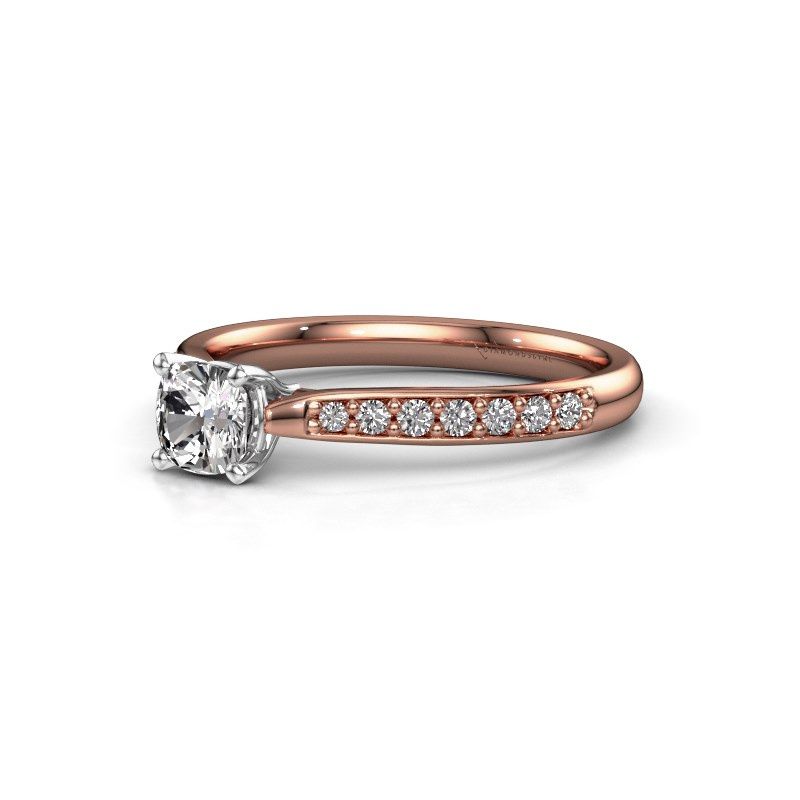 Afbeelding van Verlovingsring Mignon cus 2 585 rosé goud diamant 0.689 crt