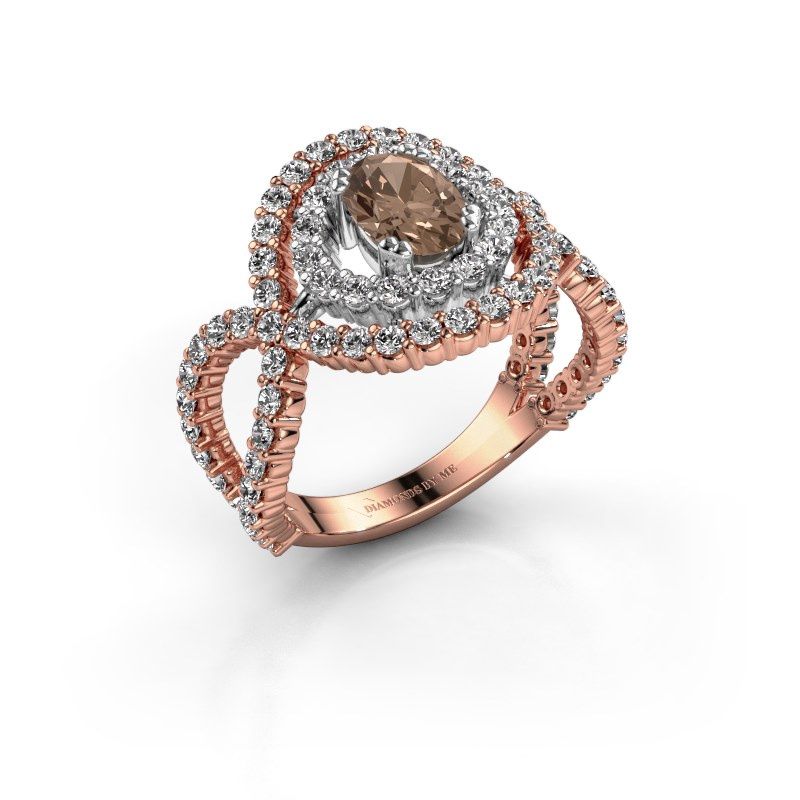 Image de Bague Chau<br/>585 or rose<br/>Diamant brun 1.97 crt