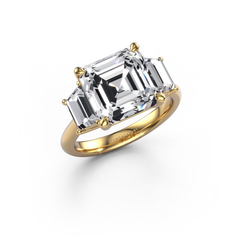 Bague de fiançailles Maggie ASC 585 or jaune diamant synthétique 6.62 crt