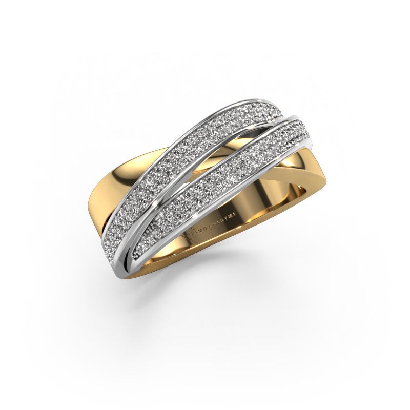 Bague Myra 585 or jaune diamant synthétique 0.50 crt