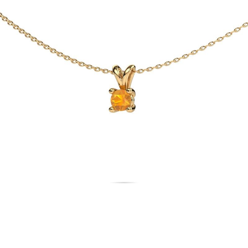 Pendant Sam RND 585 gold citrin 5 mm