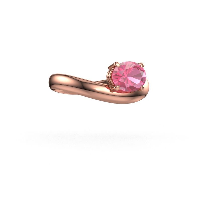 Verlobungsring Floor OVL 585 Roségold Pink Saphir 8x6 mm