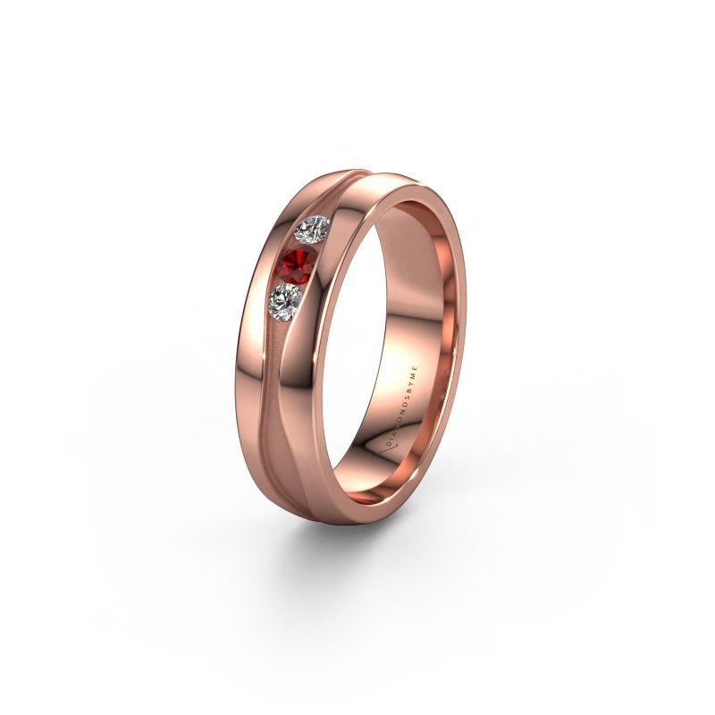 Ehering WH0172L25A 585 Roségold Granat ±5x1.7 mm