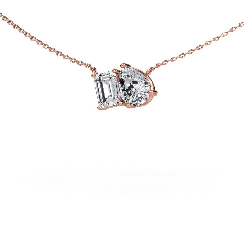 Anhänger Toi et Moi PER EME 585 Roségold Lab-grown Diamant 1.90 crt