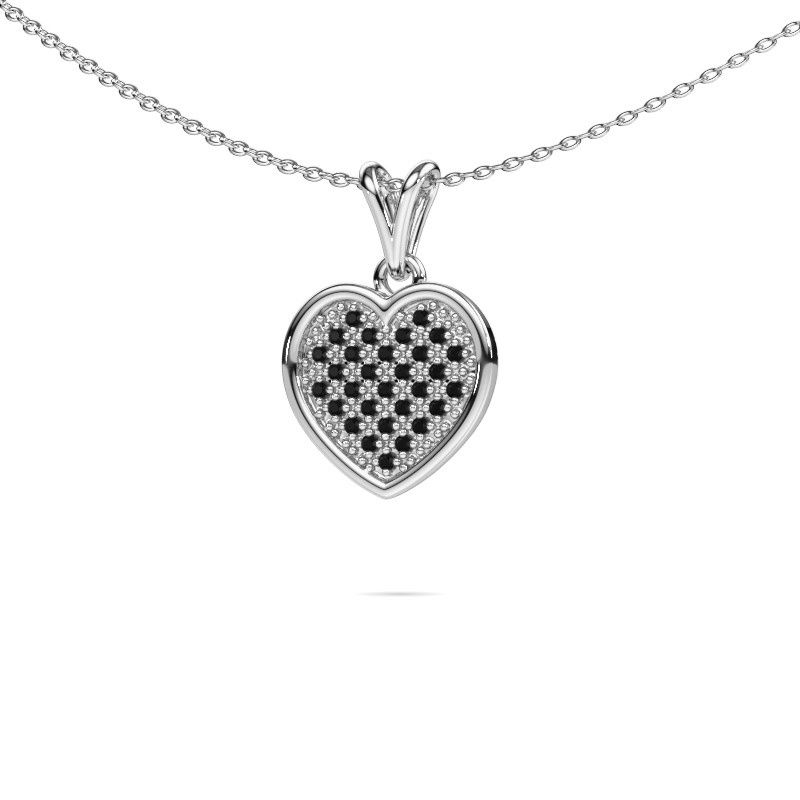 Anhänger Aline 950 Platin Schwarz Diamant 0.18 crt