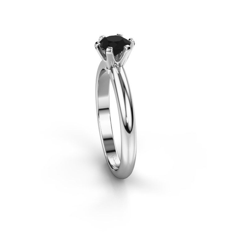 Image de Bague de fiançailles Tiffy 1<br/>950 platine<br/>Diamant noir 0.60 crt