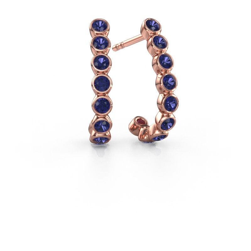 Clous d'oreilles Nova 585 or rose saphir 2.2 mm