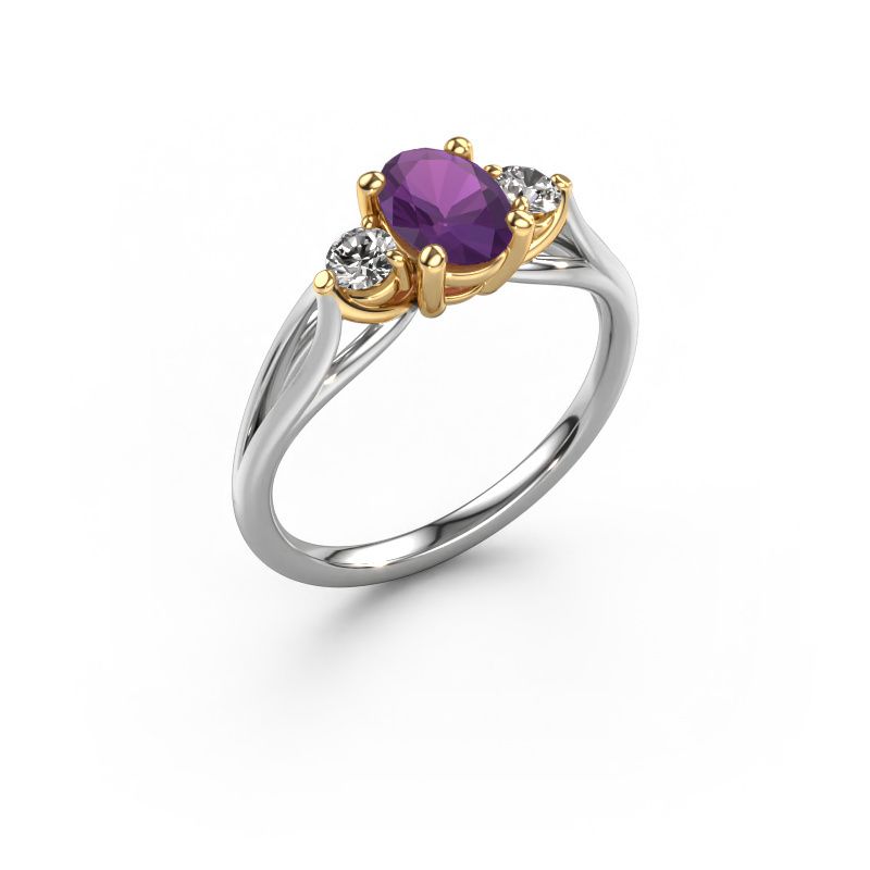 Verlobungsring Amie OVL 585 Weißgold Amethyst 7x5 mm