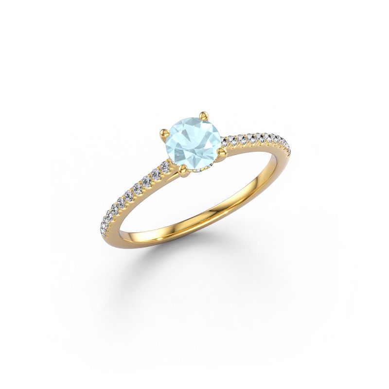 Engagement ring Sophie RND 585 gold aquamarine 5 mm