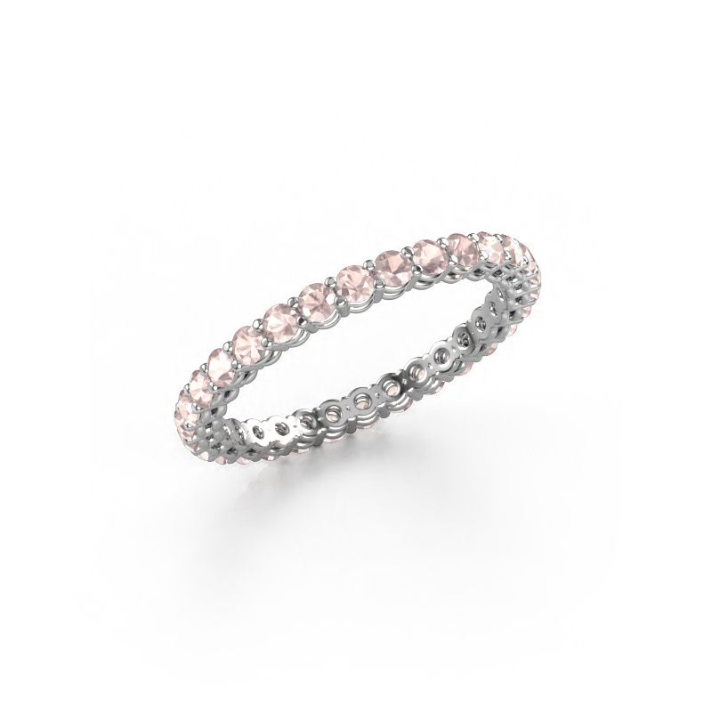 Stackable ring Michelle full 2.0 585 white gold morganite champagne 2 mm