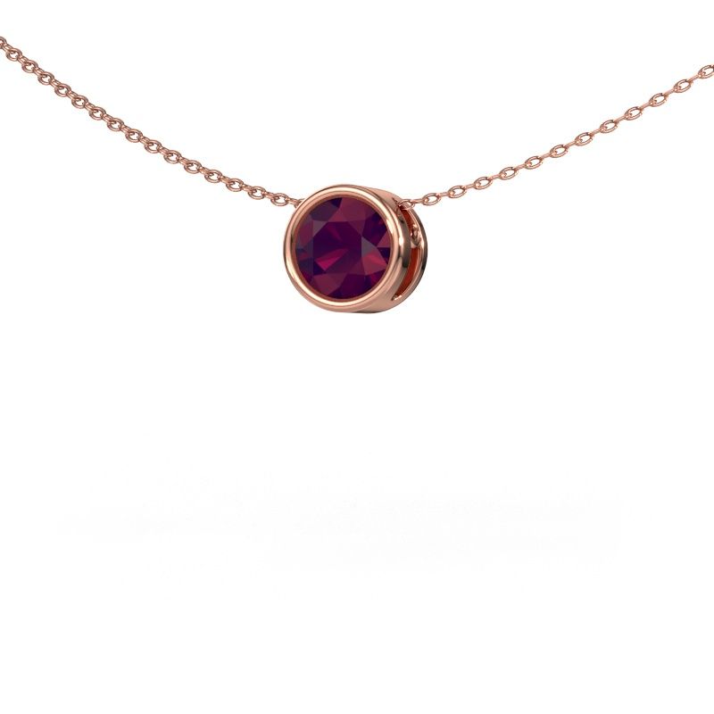 Hanger Lavon RND 585 rosé goud rhodoliet 6.5 mm