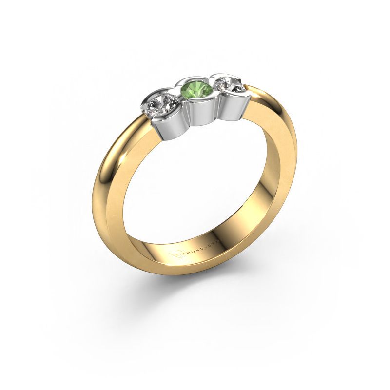 Ring Lotte 3 585 Gold Turmalin grün 3 mm