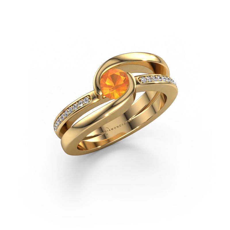 Anello Xenia 2 585 oro citrino 5 mm