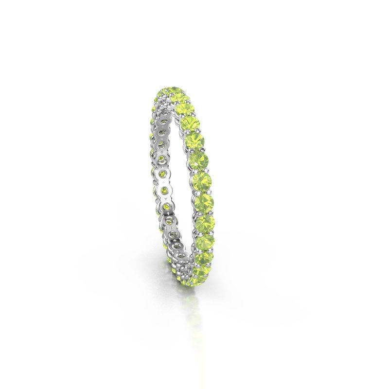 Image of Stackable ring Michelle full 2.0 950 platinum peridot 2 mm