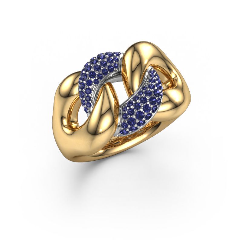 Ring Kylie 2 13mm 585 gull safir 0.8 mm