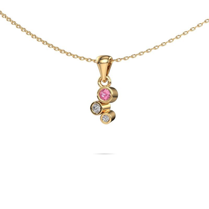 Pendant Tessa 585 gold pink sapphire 2.5 mm