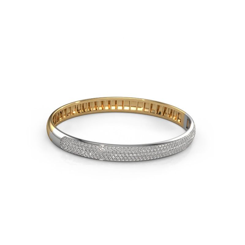 Bangle Emely 7mm 585 gold zirconia 1.2 mm