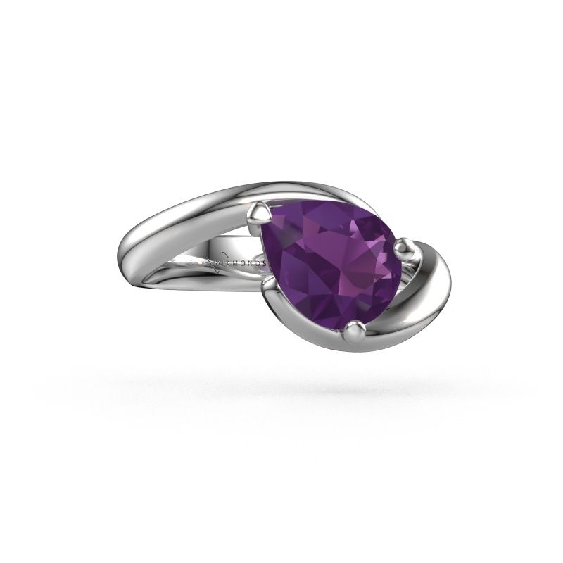 Verlobungsring Aida PER 585 Weißgold Amethyst 9x7 mm