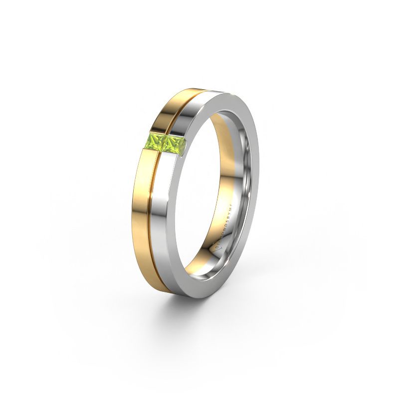 Wedding ring WH0225L14B 585 gold peridot ±4x2 mm