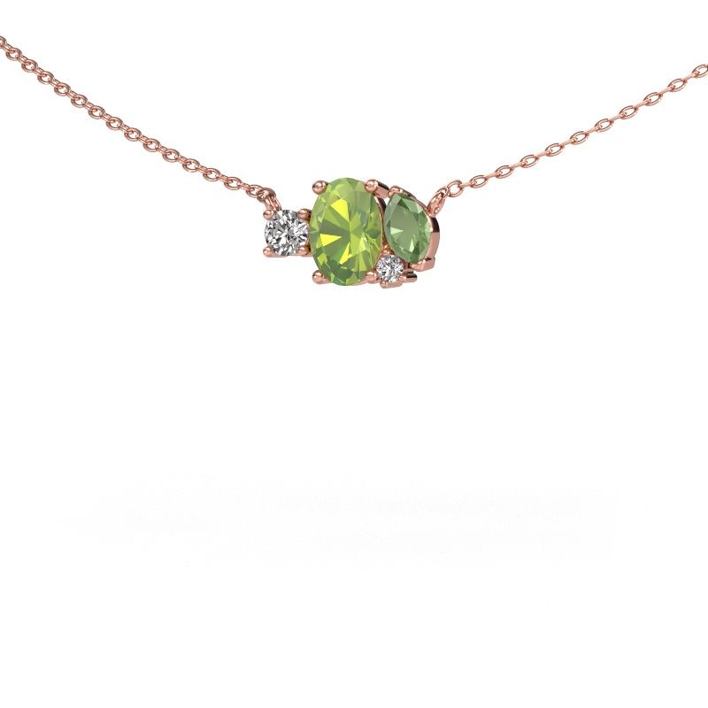 Anhänger Frauke OVL 585 Roségold Peridot 7x5 mm