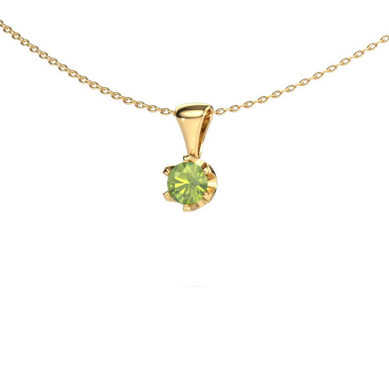 Kette Fran 585 Gold Peridot 5 mm
