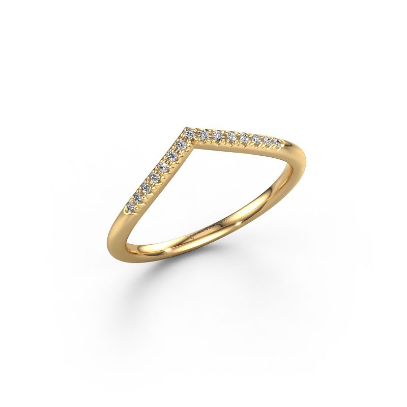 Stackable ring SR10D2H 585 gold lab-grown diamond 0.075 crt