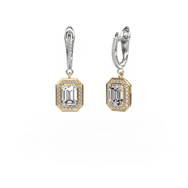 Pendants d'oreilles Dodie 2 585 or jaune zircone 7x5 mm