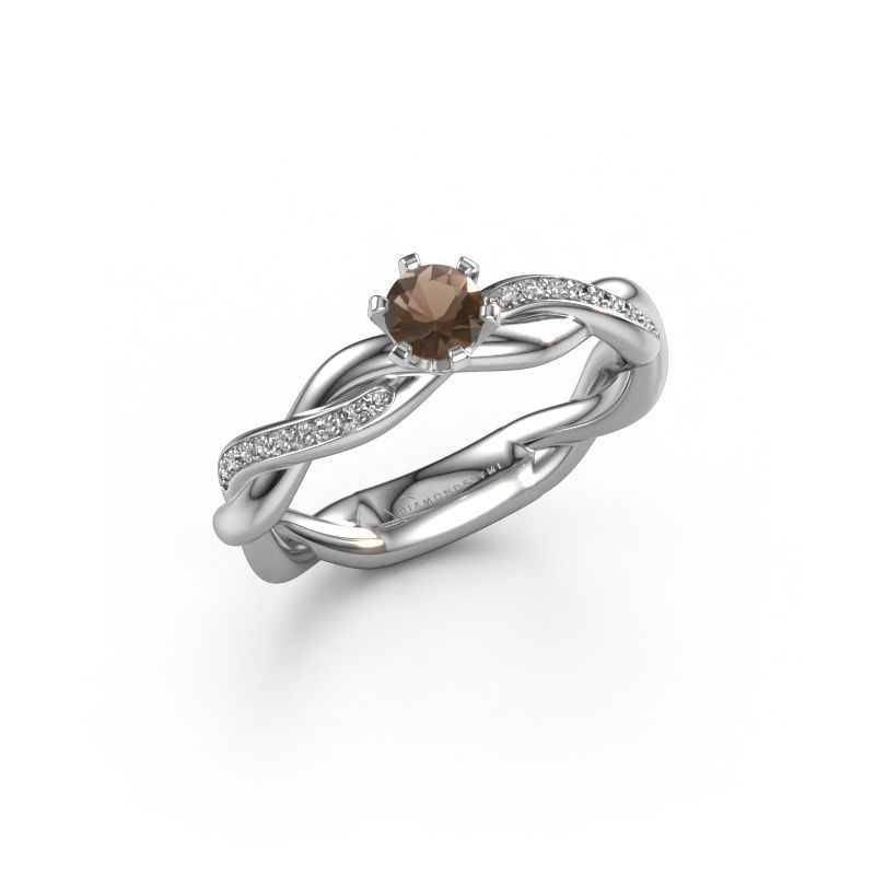 Verlovingsring Page 585 witgoud rookkwarts 5.4 mm
