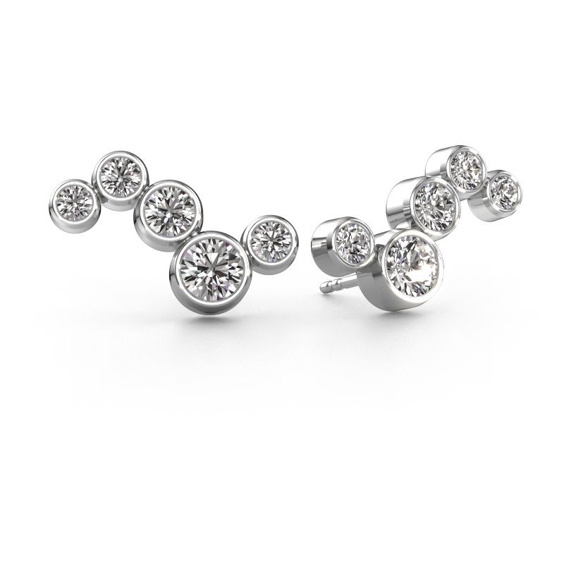 Oorbellen Ryan 950 platina diamant 2.16 crt