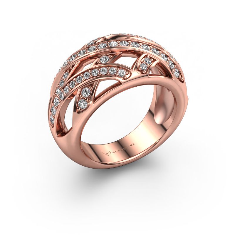Ring Yinthe 585 rose gold lab-grown diamond 0.60 crt