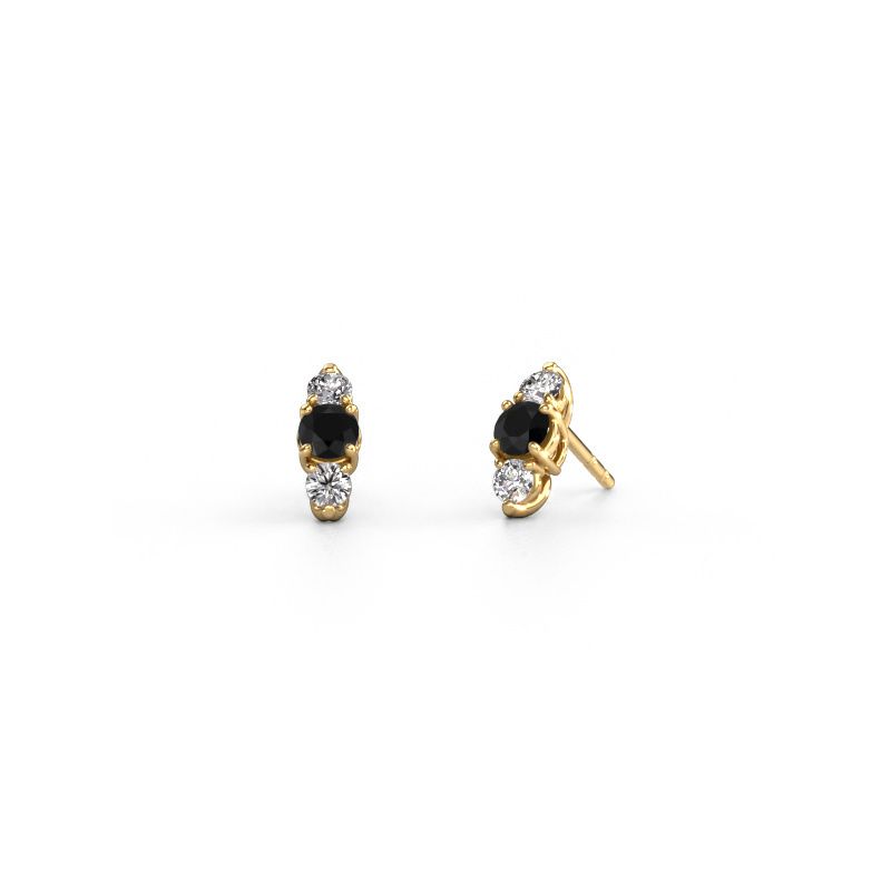 Ohrringe Amie 585 Gold Schwarz Diamant 1.00 crt