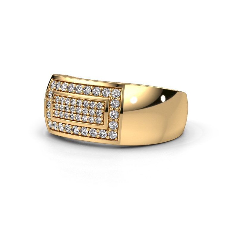 Image de Bague pour homme Lorenzo<br/>585 or jaune<br/>Zircone 1.1 mm