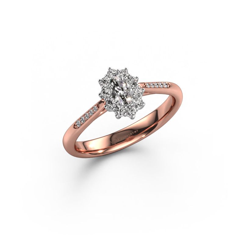 Bague de fiançailles Leesa 2 585 or rose diamant 0.23 crt