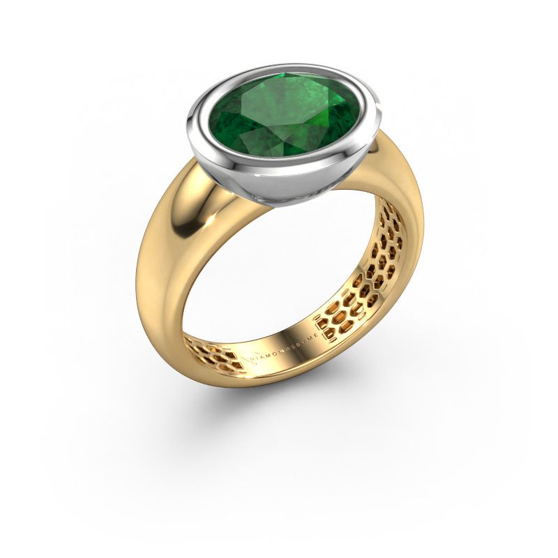 Ring Evelyne 585 Gold Smaragd 10x8 mm