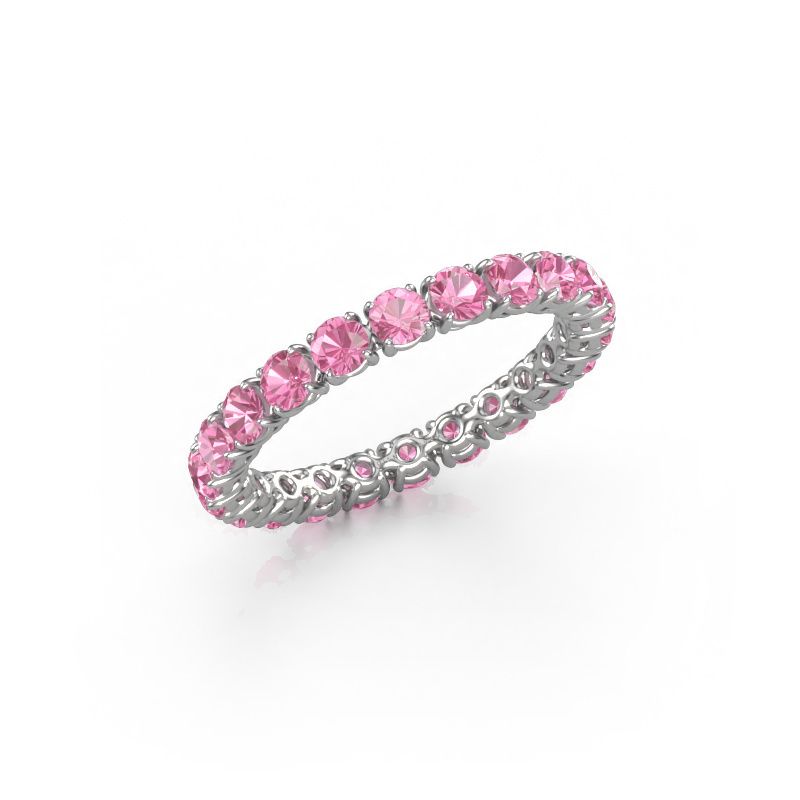 Bague Vivienne 2.7 585 or blanc saphir rose 2.7 mm