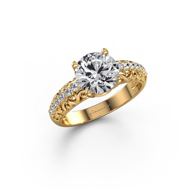 Engagement ring Mellie 585 gold lab grown diamond 2.22 crt