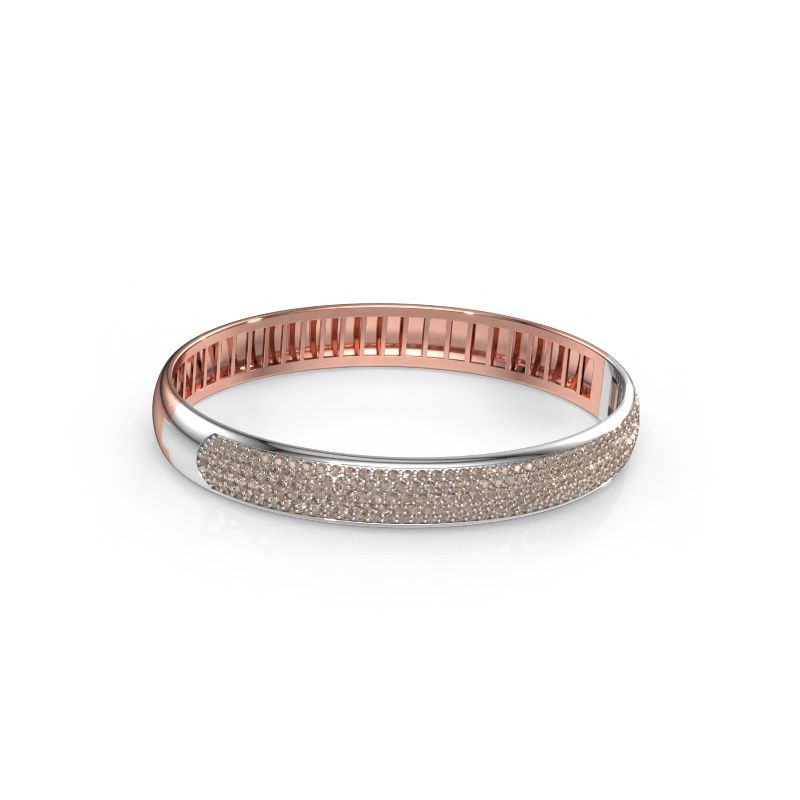 Bangle Emely 9mm 585 rose gold brown diamond 3.018 crt