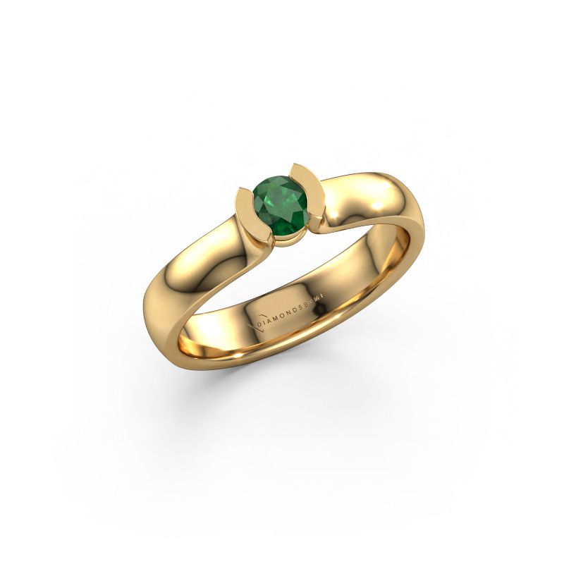 Bague Ophelia 585 or jaune emeraude 4.2 mm