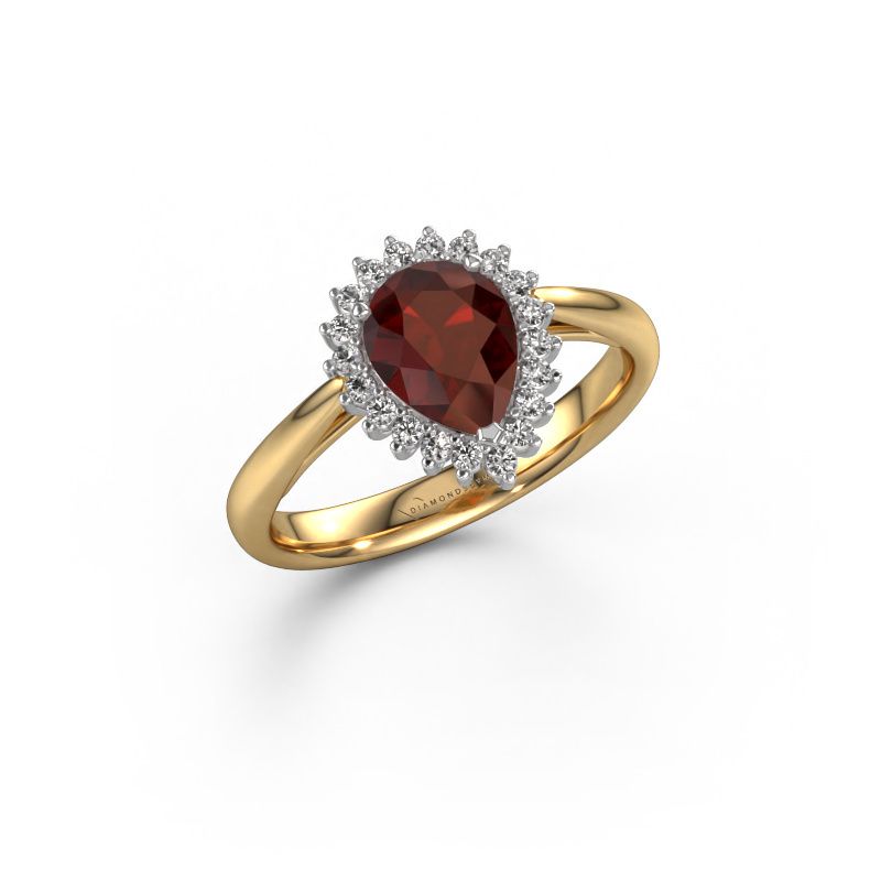 Engagement ring Tilly per 1 585 gold garnet 8x6 mm