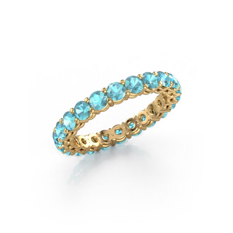 Stackable ring Michelle full 3.0 585 gold blue topaz 3 mm