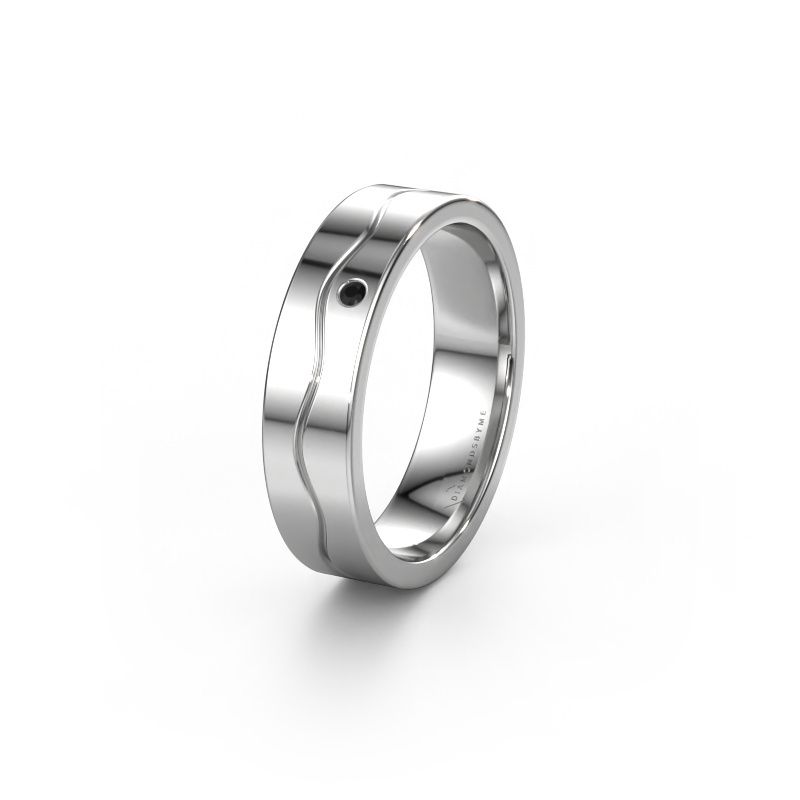 Wedding ring WH0701L15AP 950 platinum black diamond ±5 x 1.7 mm
