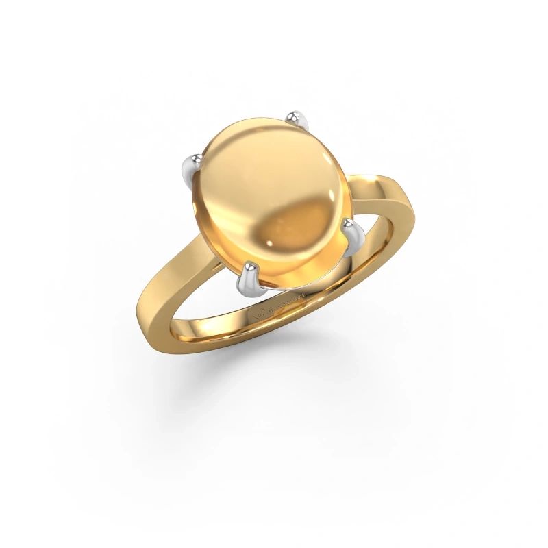 Anello Mallie 1 585 oro citrino 7x5 mm