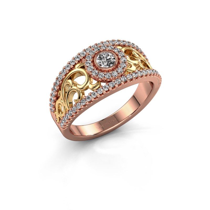 Image of Ring Lavona<br/>585 rose gold<br/>Zirconia 3.4 mm